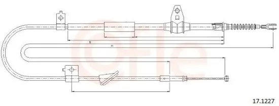 Seilzug, Feststellbremse hinten links COFLE 92.17.1227 Bild Seilzug, Feststellbremse hinten links COFLE 92.17.1227