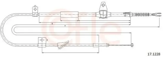 Seilzug, Feststellbremse hinten rechts COFLE 92.17.1228 Bild Seilzug, Feststellbremse hinten rechts COFLE 92.17.1228