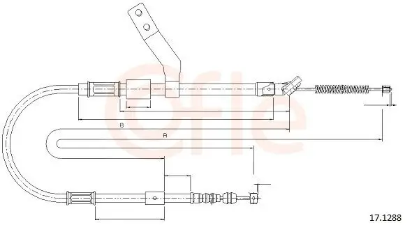 Seilzug, Feststellbremse hinten rechts COFLE 92.17.1288