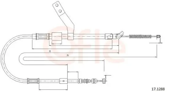 Seilzug, Feststellbremse hinten rechts COFLE 92.17.1288 Bild Seilzug, Feststellbremse hinten rechts COFLE 92.17.1288