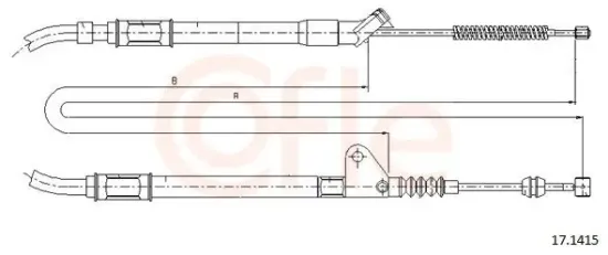 Seilzug, Feststellbremse hinten links COFLE 92.17.1415 Bild Seilzug, Feststellbremse hinten links COFLE 92.17.1415