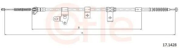 Seilzug, Feststellbremse hinten rechts COFLE 92.17.1428