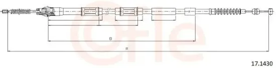 Seilzug, Feststellbremse hinten rechts COFLE 92.17.1430 Bild Seilzug, Feststellbremse hinten rechts COFLE 92.17.1430