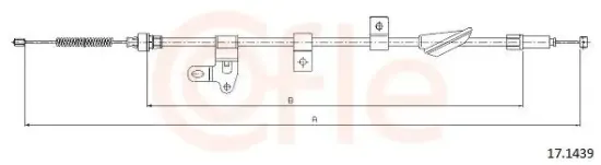 Seilzug, Feststellbremse hinten rechts COFLE 92.17.1439 Bild Seilzug, Feststellbremse hinten rechts COFLE 92.17.1439