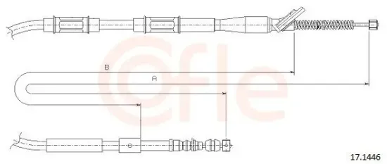 Seilzug, Feststellbremse hinten rechts COFLE 92.17.1446 Bild Seilzug, Feststellbremse hinten rechts COFLE 92.17.1446