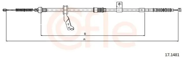 Seilzug, Feststellbremse hinten rechts COFLE 92.17.1481