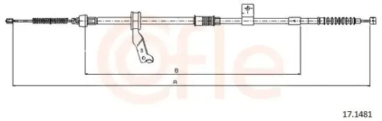 Seilzug, Feststellbremse hinten rechts COFLE 92.17.1481 Bild Seilzug, Feststellbremse hinten rechts COFLE 92.17.1481