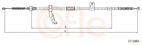 Seilzug, Feststellbremse hinten rechts COFLE 92.17.1483