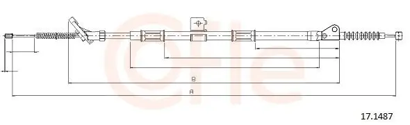 Seilzug, Feststellbremse hinten rechts COFLE 92.17.1487