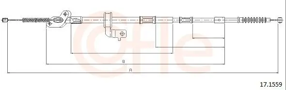 Seilzug, Feststellbremse hinten rechts COFLE 92.17.1559