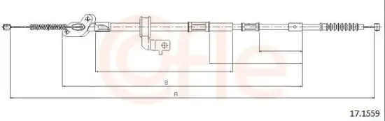 Seilzug, Feststellbremse hinten rechts COFLE 92.17.1559 Bild Seilzug, Feststellbremse hinten rechts COFLE 92.17.1559