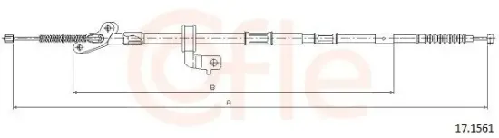 Seilzug, Feststellbremse hinten rechts COFLE 92.17.1561 Bild Seilzug, Feststellbremse hinten rechts COFLE 92.17.1561