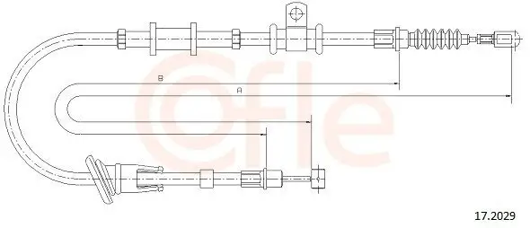 Seilzug, Feststellbremse hinten rechts COFLE 92.17.2029