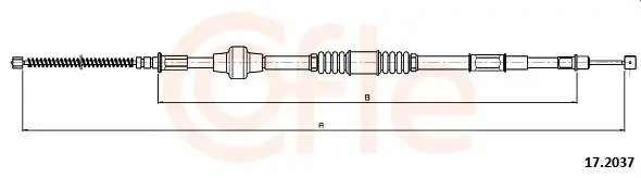 Seilzug, Feststellbremse hinten links COFLE 92.17.2037