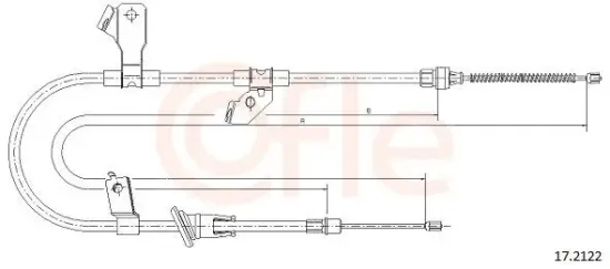 Seilzug, Feststellbremse hinten links COFLE 92.17.2122 Bild Seilzug, Feststellbremse hinten links COFLE 92.17.2122