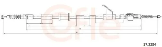 Seilzug, Feststellbremse hinten links COFLE 92.17.2284 Bild Seilzug, Feststellbremse hinten links COFLE 92.17.2284