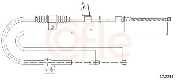 Seilzug, Feststellbremse hinten links COFLE 92.17.2291