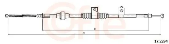 Seilzug, Feststellbremse hinten links COFLE 92.17.2294 Bild Seilzug, Feststellbremse hinten links COFLE 92.17.2294