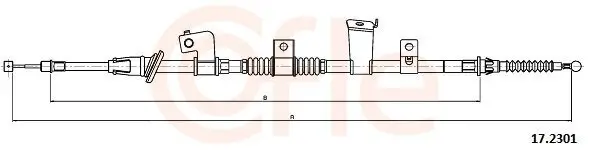 Seilzug, Feststellbremse hinten rechts COFLE 92.17.2301
