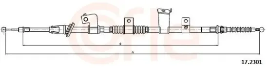 Seilzug, Feststellbremse hinten rechts COFLE 92.17.2301 Bild Seilzug, Feststellbremse hinten rechts COFLE 92.17.2301
