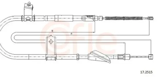 Seilzug, Feststellbremse hinten links COFLE 92.17.2515 Bild Seilzug, Feststellbremse hinten links COFLE 92.17.2515