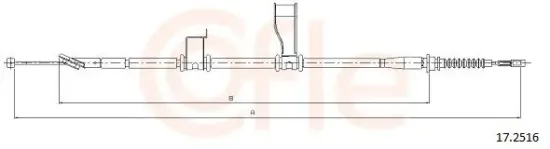 Seilzug, Feststellbremse hinten links COFLE 92.17.2516 Bild Seilzug, Feststellbremse hinten links COFLE 92.17.2516