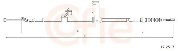 Seilzug, Feststellbremse hinten rechts COFLE 92.17.2517