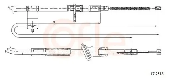 Seilzug, Feststellbremse hinten links COFLE 92.17.2518 Bild Seilzug, Feststellbremse hinten links COFLE 92.17.2518