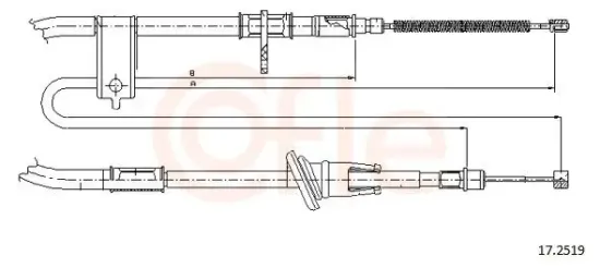 Seilzug, Feststellbremse hinten rechts COFLE 92.17.2519 Bild Seilzug, Feststellbremse hinten rechts COFLE 92.17.2519