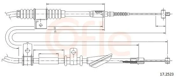 Seilzug, Feststellbremse hinten rechts COFLE 92.17.2523