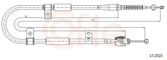 Seilzug, Feststellbremse hinten rechts COFLE 92.17.2525 Bild Seilzug, Feststellbremse hinten rechts COFLE 92.17.2525