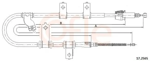 Seilzug, Feststellbremse hinten links COFLE 92.17.2565