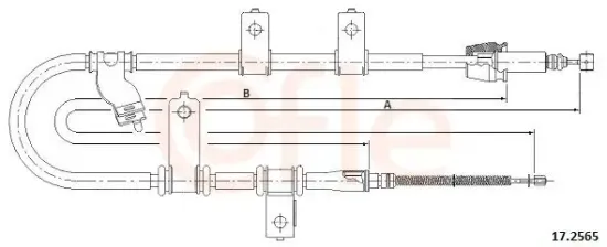 Seilzug, Feststellbremse hinten links COFLE 92.17.2565 Bild Seilzug, Feststellbremse hinten links COFLE 92.17.2565