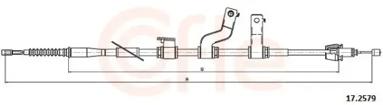 Seilzug, Feststellbremse hinten links COFLE 92.17.2579 Bild Seilzug, Feststellbremse hinten links COFLE 92.17.2579