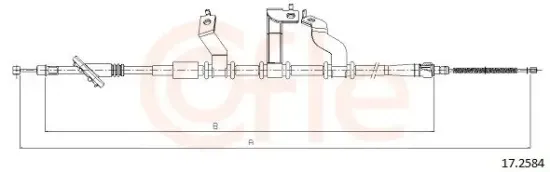 Seilzug, Feststellbremse hinten rechts COFLE 92.17.2584 Bild Seilzug, Feststellbremse hinten rechts COFLE 92.17.2584