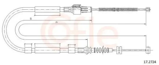 Seilzug, Feststellbremse hinten rechts COFLE 92.17.2724 Bild Seilzug, Feststellbremse hinten rechts COFLE 92.17.2724