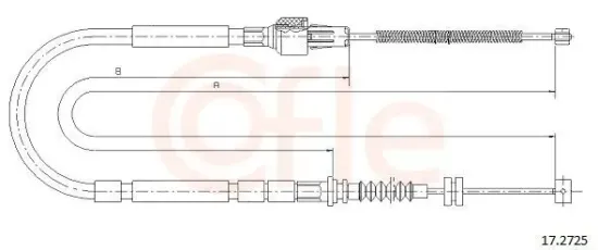 Seilzug, Feststellbremse hinten links COFLE 92.17.2725 Bild Seilzug, Feststellbremse hinten links COFLE 92.17.2725