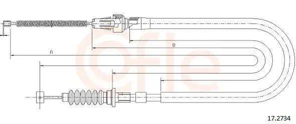 Seilzug, Feststellbremse hinten rechts COFLE 92.17.2734