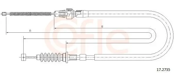 Seilzug, Feststellbremse hinten links COFLE 92.17.2735