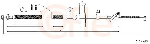 Seilzug, Feststellbremse hinten rechts COFLE 92.17.2740