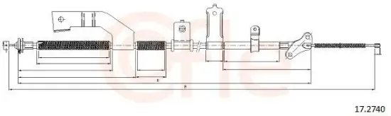 Seilzug, Feststellbremse hinten rechts COFLE 92.17.2740 Bild Seilzug, Feststellbremse hinten rechts COFLE 92.17.2740