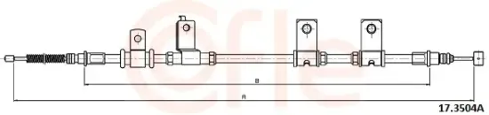 Seilzug, Feststellbremse hinten links COFLE 92.17.3504A Bild Seilzug, Feststellbremse hinten links COFLE 92.17.3504A