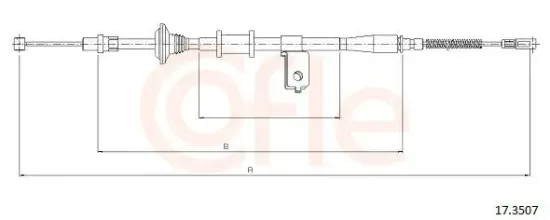 Seilzug, Feststellbremse hinten links COFLE 92.17.3507 Bild Seilzug, Feststellbremse hinten links COFLE 92.17.3507