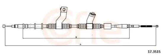 Seilzug, Feststellbremse hinten links COFLE 92.17.3515 Bild Seilzug, Feststellbremse hinten links COFLE 92.17.3515