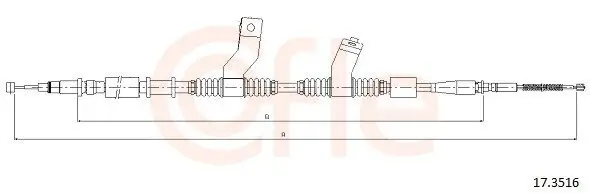 Seilzug, Feststellbremse hinten rechts COFLE 92.17.3516