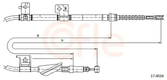 Seilzug, Feststellbremse hinten links COFLE 92.17.4034 Bild Seilzug, Feststellbremse hinten links COFLE 92.17.4034