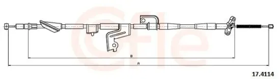 Seilzug, Feststellbremse hinten rechts COFLE 92.17.4114 Bild Seilzug, Feststellbremse hinten rechts COFLE 92.17.4114