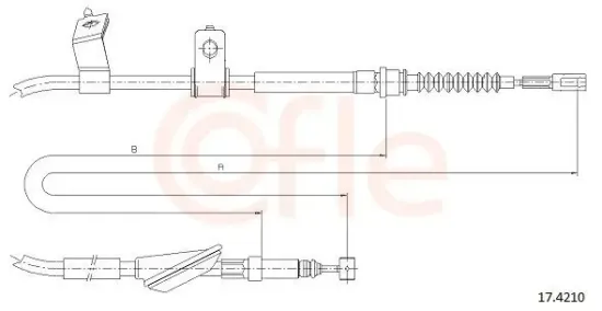 Seilzug, Feststellbremse hinten rechts COFLE 92.17.4210 Bild Seilzug, Feststellbremse hinten rechts COFLE 92.17.4210