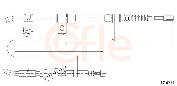 Seilzug, Feststellbremse hinten links COFLE 92.17.4211