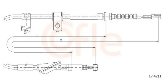Seilzug, Feststellbremse hinten links COFLE 92.17.4211 Bild Seilzug, Feststellbremse hinten links COFLE 92.17.4211